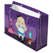 Blonde Alice avec Cheshire Chat Grand sac cadeau (Devant Angle)