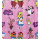 blonde Alice in Wonderland Cheshire Cat Mad Hatter Douchegordijn (Voorkant)