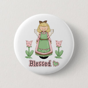 Blonde Angel Ronde Button 5,7 Cm
