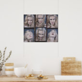 Blonde Angelina Jolie Headshots Poster (Keuken)
