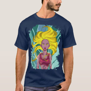 Blonde Anime Girl Japanse otaku Kawaii Clothes an T-shirt