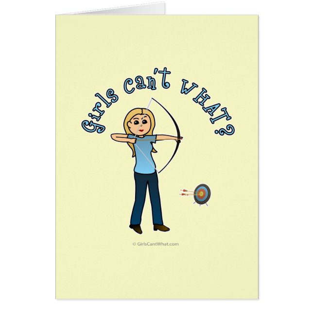 Blonde Archery in Blue (Voorkant)