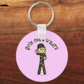 Blonde Army Woman Sleutelhanger (Voorkant)