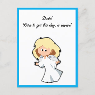 Blonde Baby Angel, kerst Cartoon voor Feestdagen
