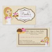 Blonde Baker Cupcake Cartes de visite D17 (Devant / Derrière)