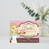 Blonde Baker Cupcake D12 Grande carte postale d'ou (Debout devant)