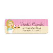 Blonde Baker Cupcake D12 Retouradres Labels 3 (Voorkant)
