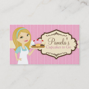 Blonde Baker Cupcake Visitekaartjes D12