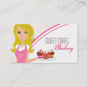 Blonde Baker sur Pink Brown Cakes Carte de visite