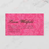 Blonde Baker sur Pink Brown Cakes Carte de visite (Dos)