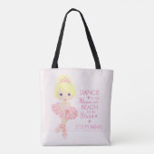 Blonde Ballerina Gepersonaliseerd Draagtas (Achterkant)