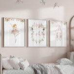 Blonde ballerine estampe blush rose girl room<br><div class="desc">Blonde ballerina imprime des jeux d'art muraux de chambre rose vif.</div>