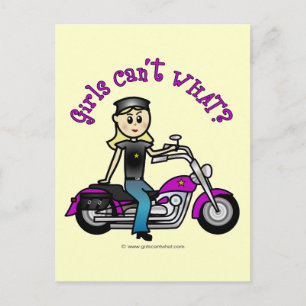 Blonde Biker Briefkaart