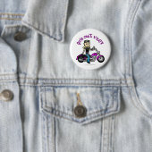 Blonde Biker Ronde Button 5,7 Cm (In situ)