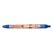 Blonde Bikini Beach Babe Zwarte Inkt Pen (Voorkant)