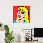 Blonde Bombshell Bande dessinée Poster (Bureau à domicile)