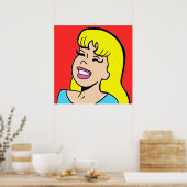 Blonde Bombshell Comic Strip Poster (Keuken)