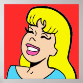 Blonde Bombshell Comic Strip Poster (Voorkant)