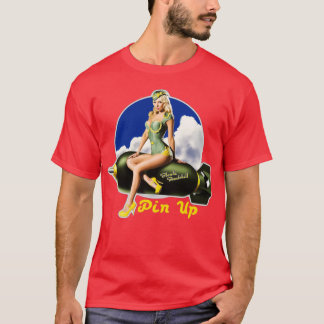 Blonde Bombshell Pin Up Rockabilable design 1 T-shirt