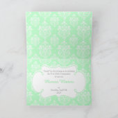 Blonde Boy First Community Damask "Bedankt" Bedankkaart (Binnen)