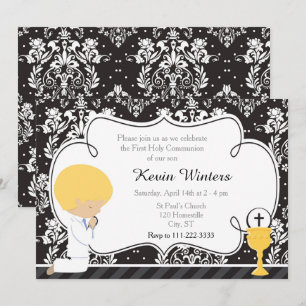 Blonde Boy First Community Damask Kaart
