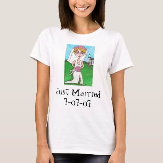 Blonde Bride & Bling - T-shirt marié (Devant)