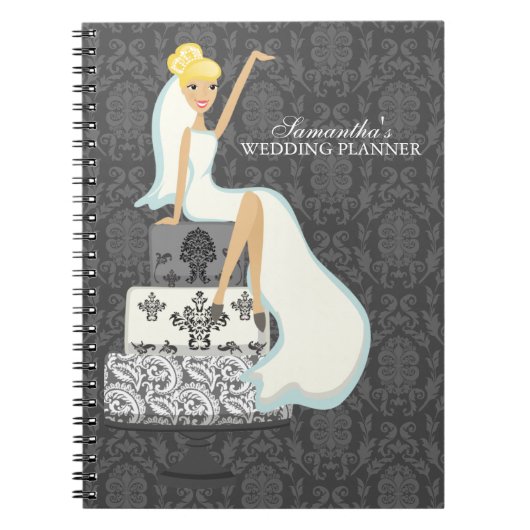 Blonde Bride over de bruiloft Notitieboek (Voorkant)