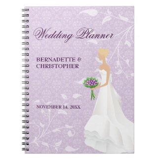 Blonde Bride Paars Wedding Planner Notitieboek