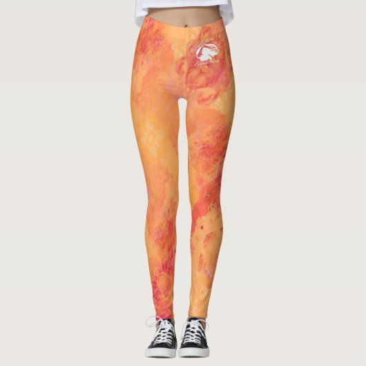 Blonde & Broke - Gepatterde Leggings - Witte Logo (Voorkant)