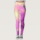 Blonde & Broke - Gepatterde Leggings - Witte Logo (Voorkant)