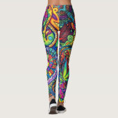 Blonde & Broke - Gepatterde Leggings - Witte Logo (Achterkant)