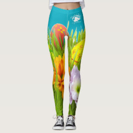 Blonde & Broke - Gepatterde Leggings - Witte Logo