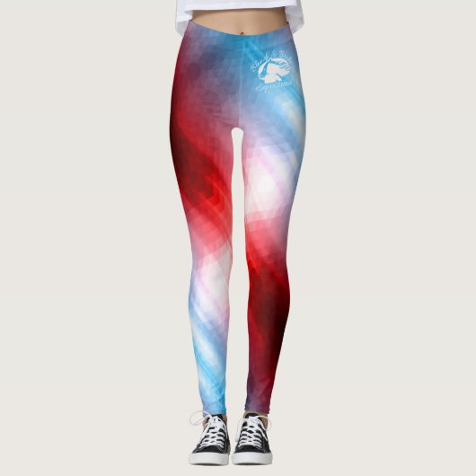 Blonde & Broke - Gepatterde Leggings - Witte Logo (Voorkant)