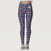 Blonde & Broke - Gepatterde Leggings - Witte Logo (Voorkant)