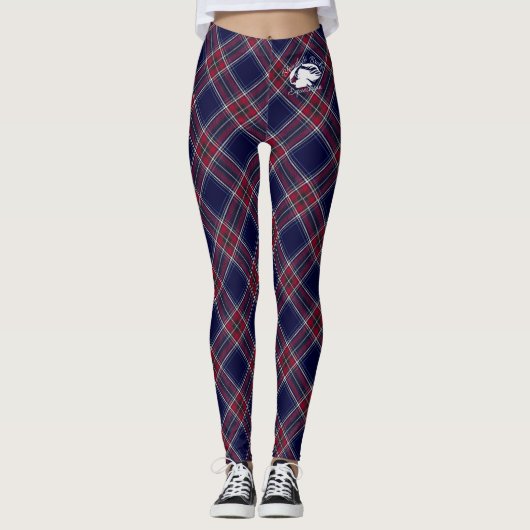 Blonde & Broke - Gepatterde Leggings - Witte Logo (Voorkant)