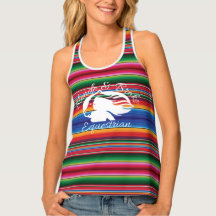 Blonde & Broke - Serape Print Débardeur White Logo