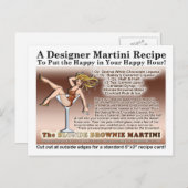 Blonde Brownie Martini Recept Briefkaart (Voorkant / Achterkant)