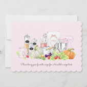 Blonde Bruid Retro Bruids Keuken Douche Kaart (Achterkant)