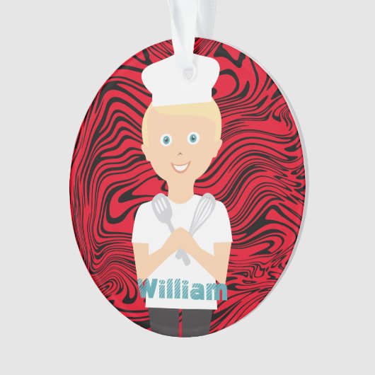 Blonde chef casquette cuisine cuisine personnalisé (devant)