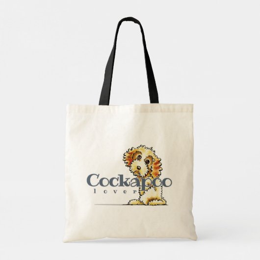 Blonde Cockapoo Lover Grote Canvas tas (Achterkant)