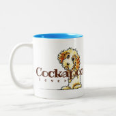Blonde Cockapoo Lover Tweekleurige Koffiemok (Links)