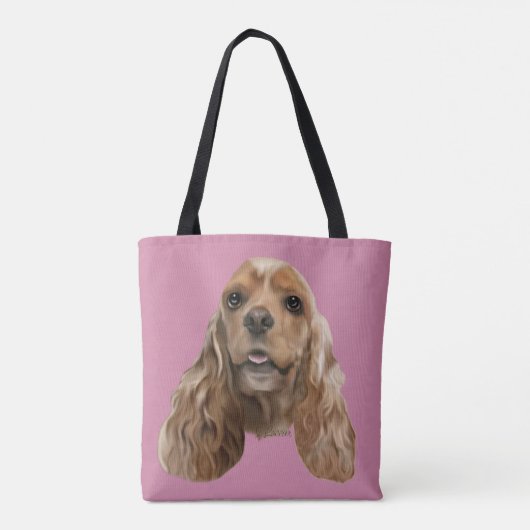 Blonde Cocker Spaniel hond Draagtas (Achterkant)