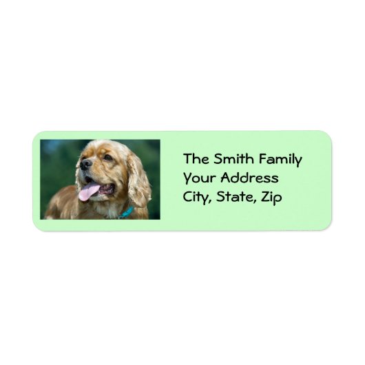 Blonde Cocker Spaniel Label (Voorkant)