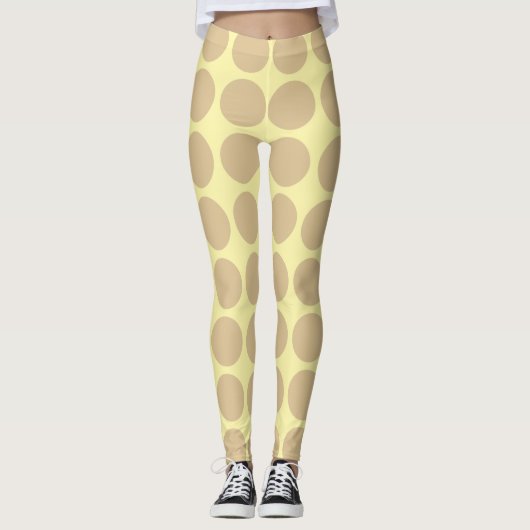 Blonde Crème Neutral Points Leggings (Devant)