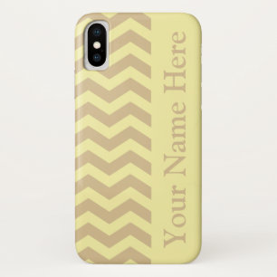 Blonde crème neutrale chevrons iPhone x hoesje