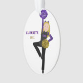 Blonde DanceLine Black & PurpleAcrylversiering Ornament (voorkant)