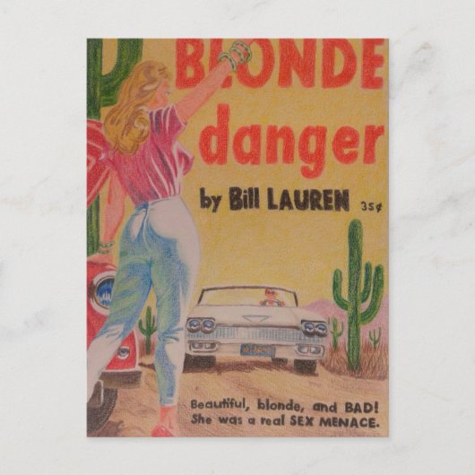 Blonde Danger briefkaart (Voorkant)
