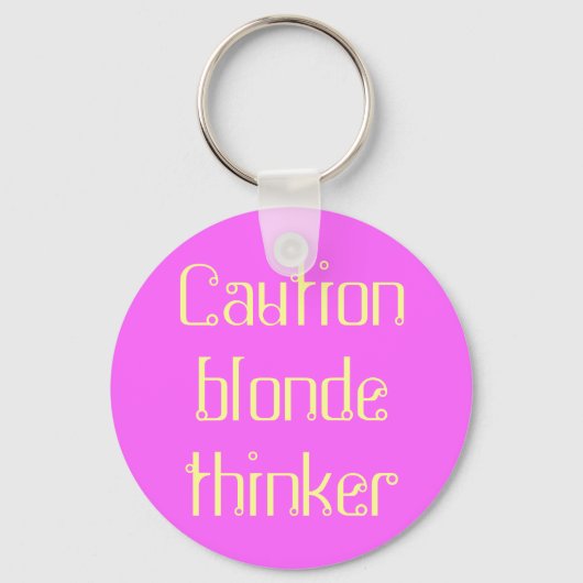 blonde denker sleutelhanger (Voorkant)