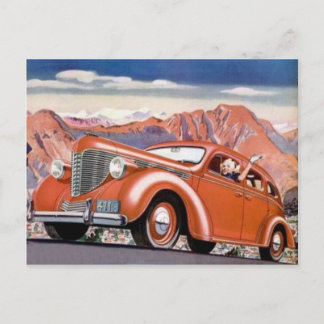 Blonde des années 1930 dans une carte postale de v
