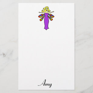 Blonde Dragonfly Fairy Briefpapier